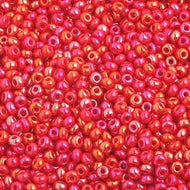 Size 10 Seed Beads - Red AB (R07)