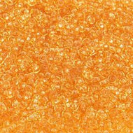 Size 10 Seed Beads - Transparent Light Topaz