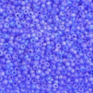 Size 10 Seed Beads - Transparent Blue Ab Matte (B45)