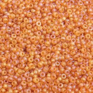Size 10 Seed Beads - Transparent Topaz AB Matte (BR14)