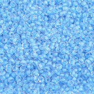 Size 10 Seed Beads - Colorlined Blue (B07)