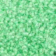 Size 10 Seed Beads - Colorlined Hot Green  (G26)