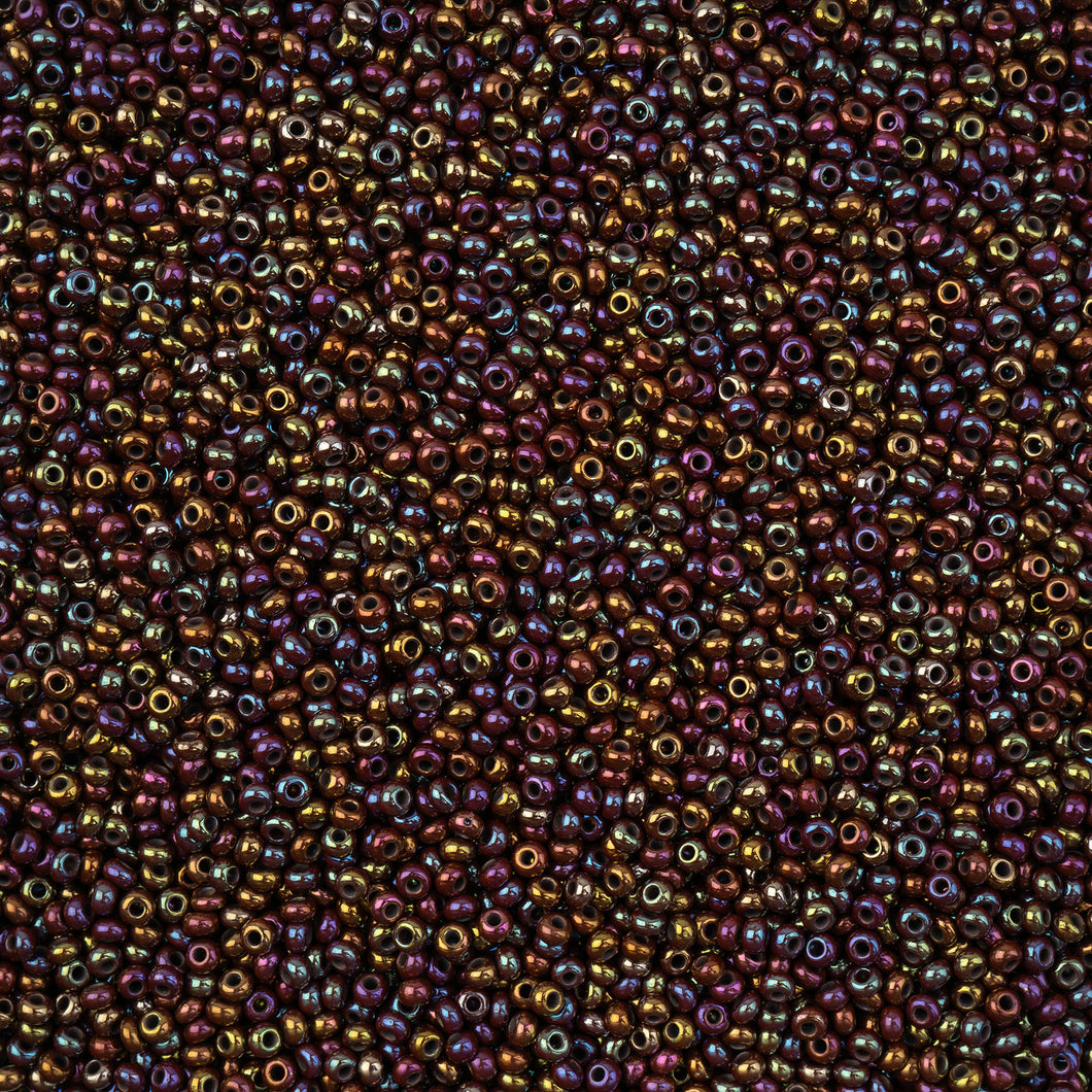 50 gram Size 10 Opaque Dark Brown Rainbow