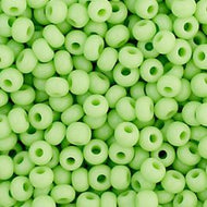 Size 11 Seed Beads - Opaque Pale Green (G05) - 25g Bag