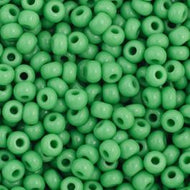 Size 11 Seed Beads - Opaque Medium Green (G02) - 25g Bag