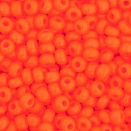 Size 11 Seed Beads - Opaque Orange (O01) - 25g Bag