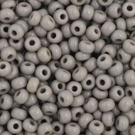 Size 11 Seed Beads - Opaque Grey  (BK15) - 25g Bag