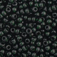 Size 11 Seed Beads - Transparent Dark Green (G33) - 25g Bag