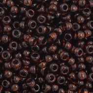 Size 11 Seed Beads - Transparent Brown (BR12)- 25g Bag