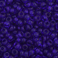 Size 11 Seed Beads - Transparent Royal Blue (B04)- 25g Bag