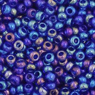 Size 11 Seed Beads - Transparent Navy Blue Ab (B39) - 25g Bag