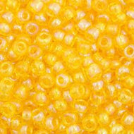 Size 11 Seed Beads - Transparent Yellow AB (Y07) - 25g Bag