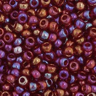 Size 11 Seed Beads - Transparent Red AB (R11) - 25g Bag