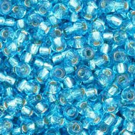 Size 11 Seed Beads - Silverlined Aqua (B18) - 25g Bag