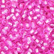 Size 11 Seed Beads - S/L Fuchsia Dyed (PK09) 25g Bag