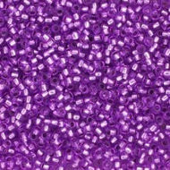Size 11 Seed Beads - Silverlined Dyed Purple (P13) - 25g Bag
