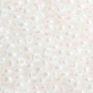Size 11 Seed Beads - Opaque white Dyed Pearl (BK19)- 25g Bag