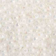 Preciosa 11/0 Seed Beads - Opaque White AB - 250g