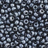Size 11 Seed Beads - Metallic Gunmetal (BK12) - 25g Bag