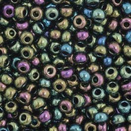 Size 11 Seed Beads - Opaque Green AB - 25g Bag (G25)