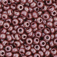 Size 11 Seed Beads - Opaque Brown Luster (BR15)- 25g Bag