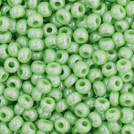 Size 11 Seed Beads - Opaque Green Luster (G08) - 25g Bag