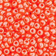 Size 11 Seed Beads - Opaque Dark Orange Luster (O05) - 25g Bag