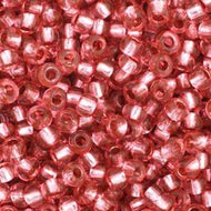 Size 11 Seed Beads - Silverlined Pink Dyed (PK02) 25g Bag