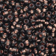 Size 11 Seed Beads - Transparent Grey Copperlined (BK09) - 25g Bag