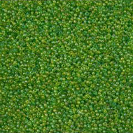 Size 11 Seed Beads - Transparent Chartruese Green Ab (G42) - 25g Bag
