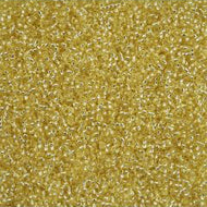 Size 11 Seed Beads - S/L Yellow Dyed Crystal (Y12) - 25g Bag