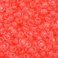 Size 11 Seed Beads - Transparent Dark Rose Dyed(PK08) - 25g Bag