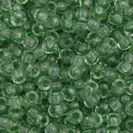 Size 11 Seed Beads - Transaprent Light Green Dyed (G37) - 25g Bag