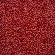 Size 11 Seed Beads - Opaque Red Matte Rainbow (R01) - 25g Bag