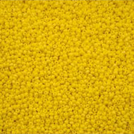 Size 11 Seed Beads - Opaque Yellow Matte Rainbow (Y16) - 25g Bag