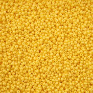 Size 11 Seed Beads - Yellow Chalk Dyed Solgel (Y03) - 25g Bag