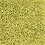 Size 11 Seed Beads - Light Green Chalk Dyed Solgel - 25g Bag (G20)