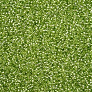 Size 11 Seed Beads - S/L green Solgel - 25g Bag (G36)