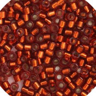 Miyuki Delica 11/0 5.2g Vial Dark Orange Red S/L Dyed