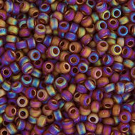 Miyuki Seed Bead 11/0 apx. 22g Dark Topaz AB Matte Tr.