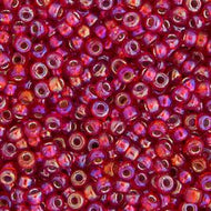 Miyuki Seed Bead 11/0 apx. 22g Flame Red Silver Lined AB