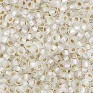 Miyuki Seed Bead 11/0 apx. 22g Cry. Silver Lined Semi-frosted