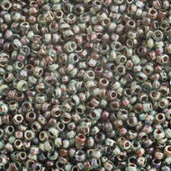 Miyuki Seed Bead 11/0 apx. 22g Tr. Sea Foam Picasso