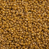 Miyuki Seed Bead 11/0 apx 22g Frosted Glazed/ Rainbow Yellow Mustard Matte AB
