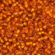 Miyuki Seed Bead 11/0 apx. 22g Orange Silver Lined
