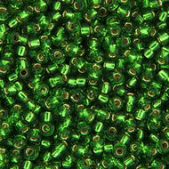 Miyuki Seed Bead 11/0 apx. 22g Green Silver Lined