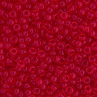 Miyuki Seed Bead 11/0 apx. 22g Red Orange Transparent