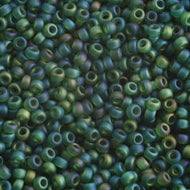 Miyuki Seed Bead 11/0 apx. 22g Frost Green Rainbow
