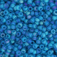 Miyuki Seed Bead 11/0 apx. 22g Capri Blue Transparent AB Matte
