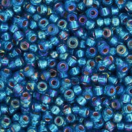 Miyuki Seed Bead 11/0 apx. 22g Capri Blue Silver Lined AB